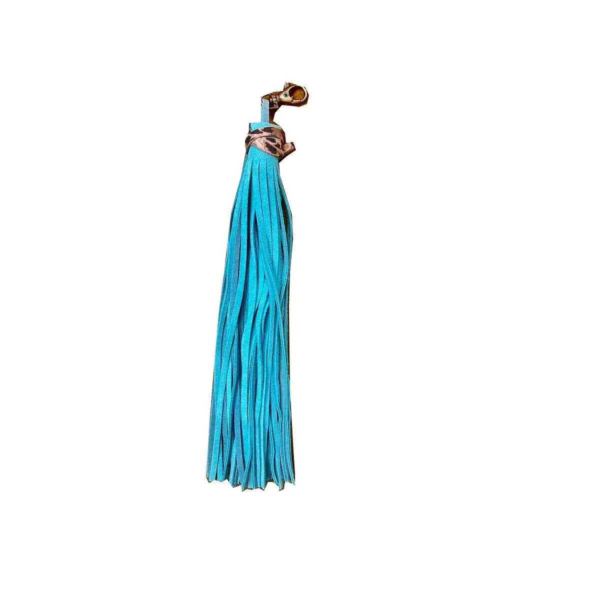 A Rare Bird Shop Long Turquoise Leather Tassel