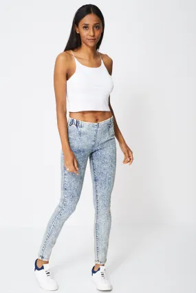 Acid Wash Skinny Leggings