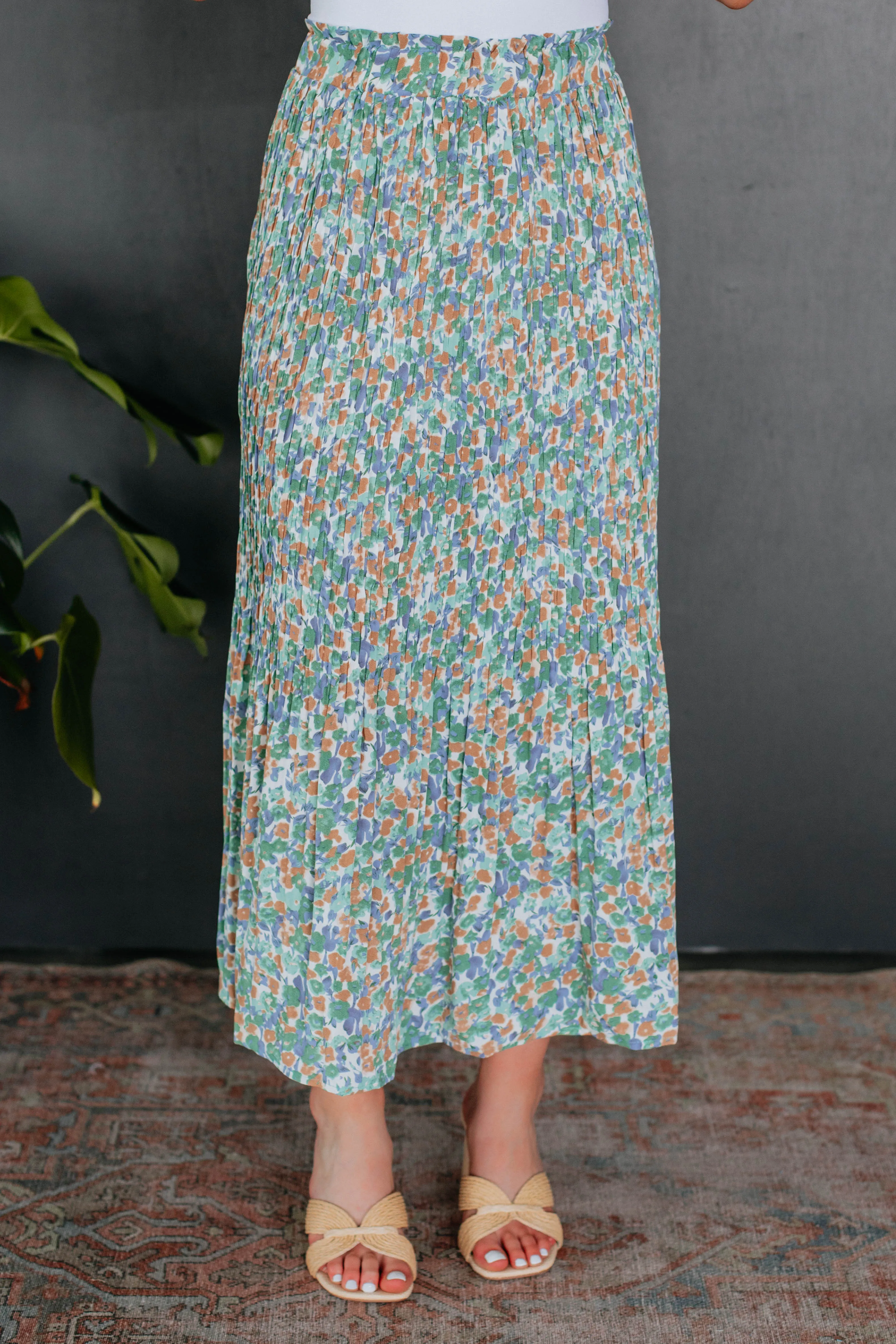 Addy Floral Skirt - Sage