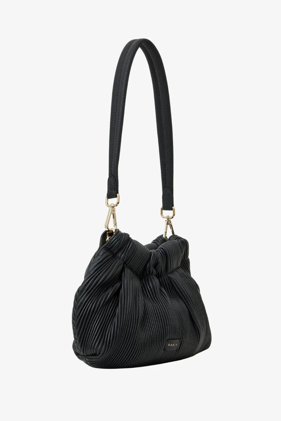 Alexis Shoulder Bag Black Pleat