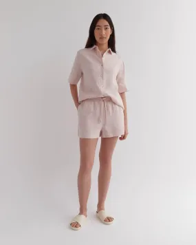 Anika Linen Short Pink Clay