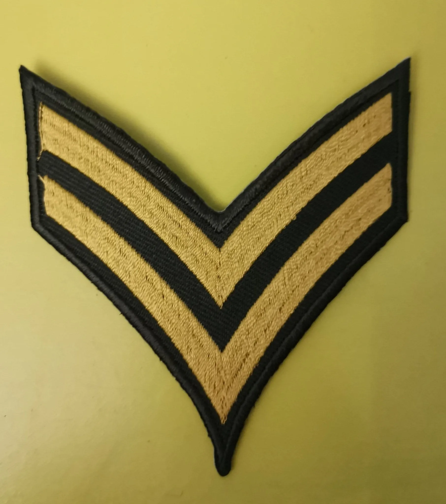 Army stripes 2 Embroidered Iron on Patch