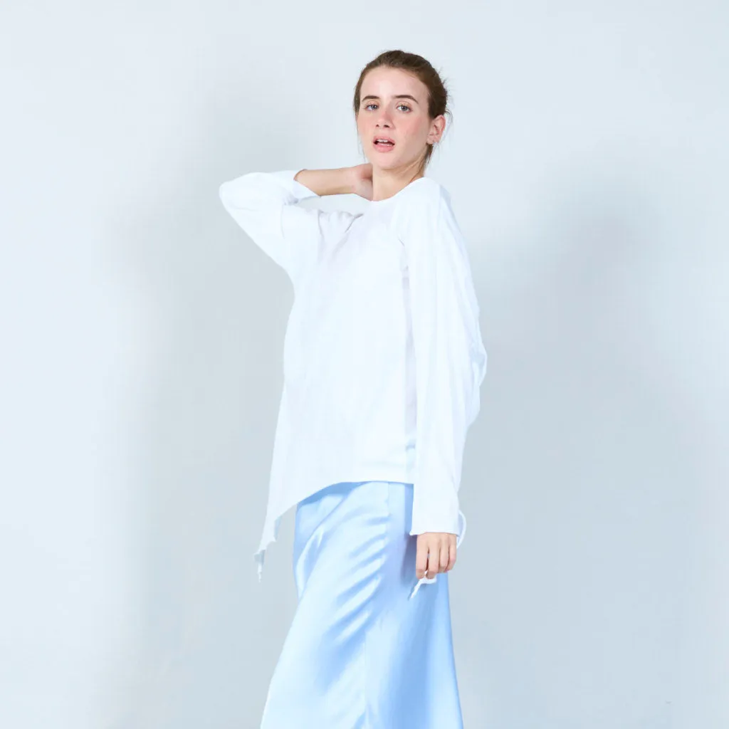 Asymmetrical drape top wholesale