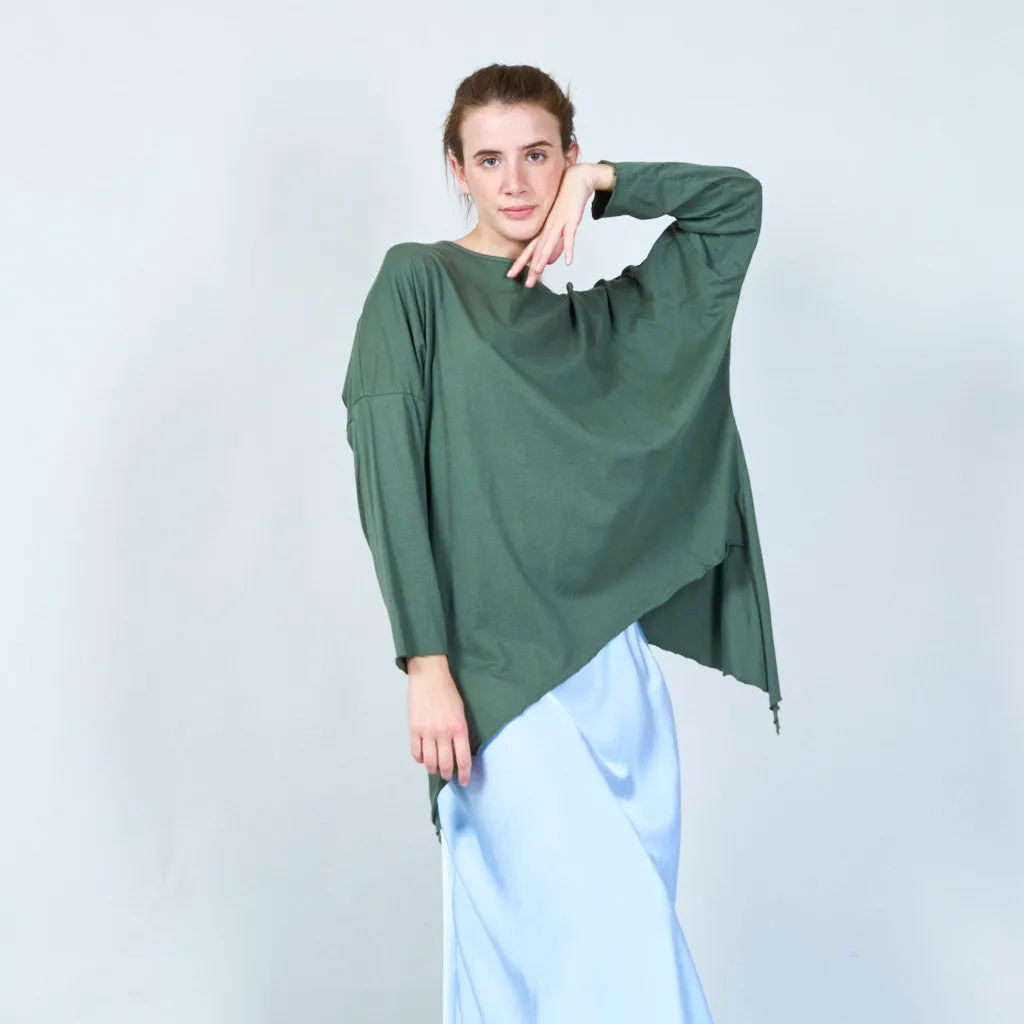 Asymmetrical drape top wholesale