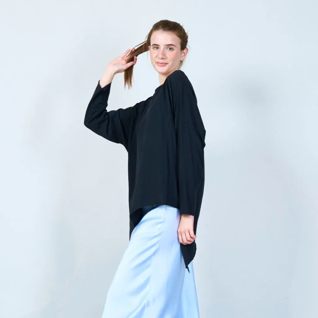 Asymmetrical drape top wholesale