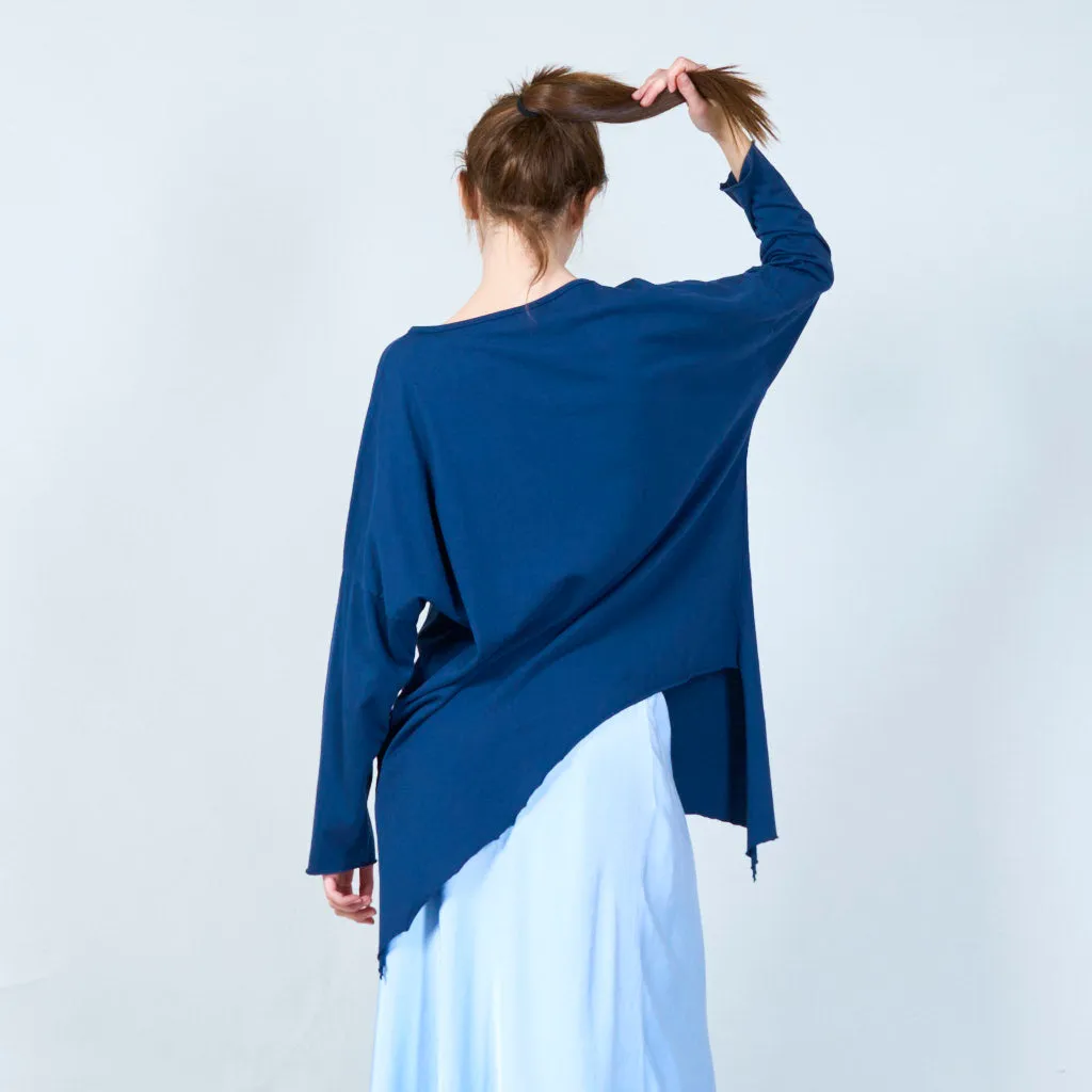 Asymmetrical drape top wholesale