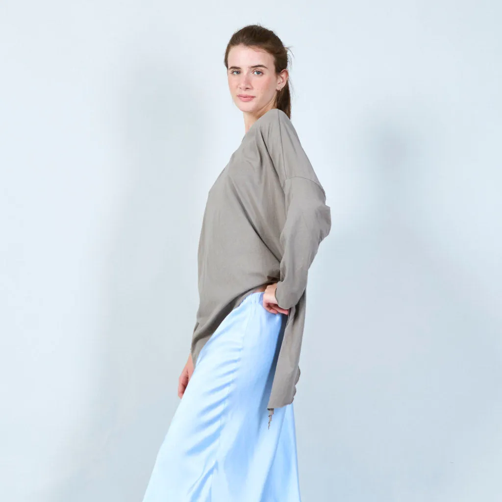 Asymmetrical drape top wholesale