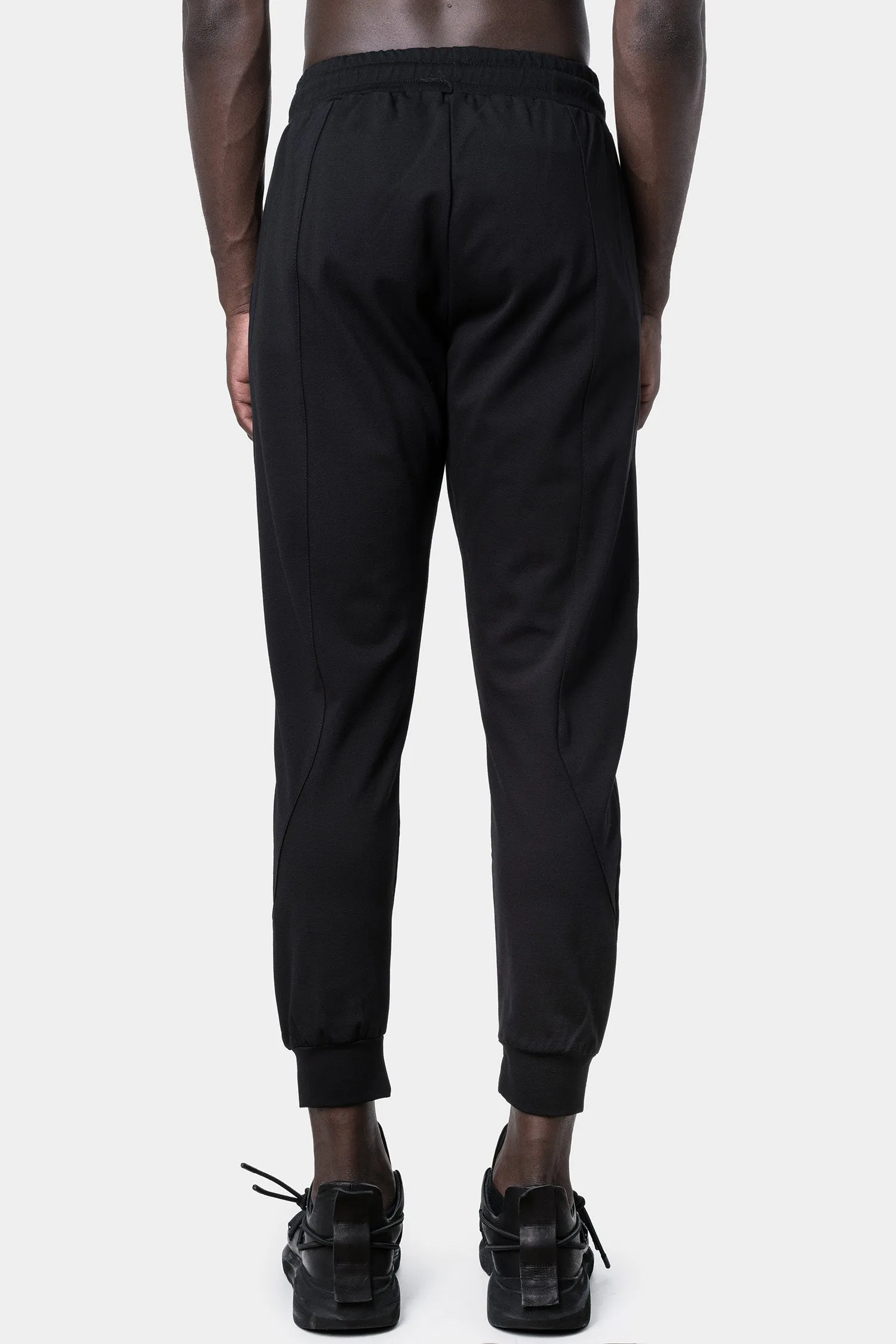 Asymmetrical fly viscose sweatpants