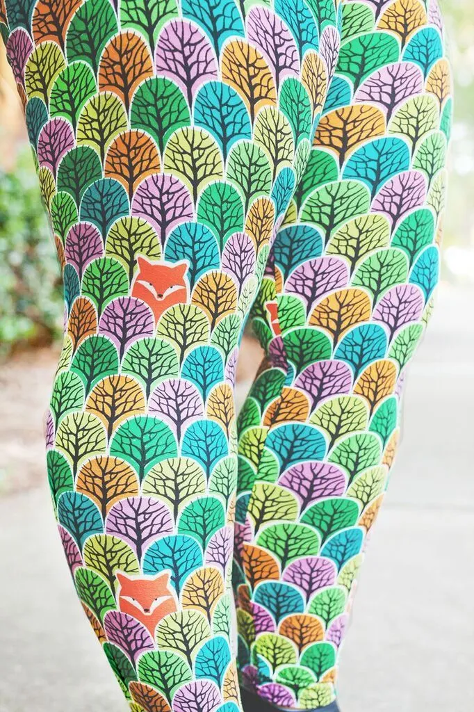 Backwoods Fox Leggings ~HIDDEN POCKET TSB