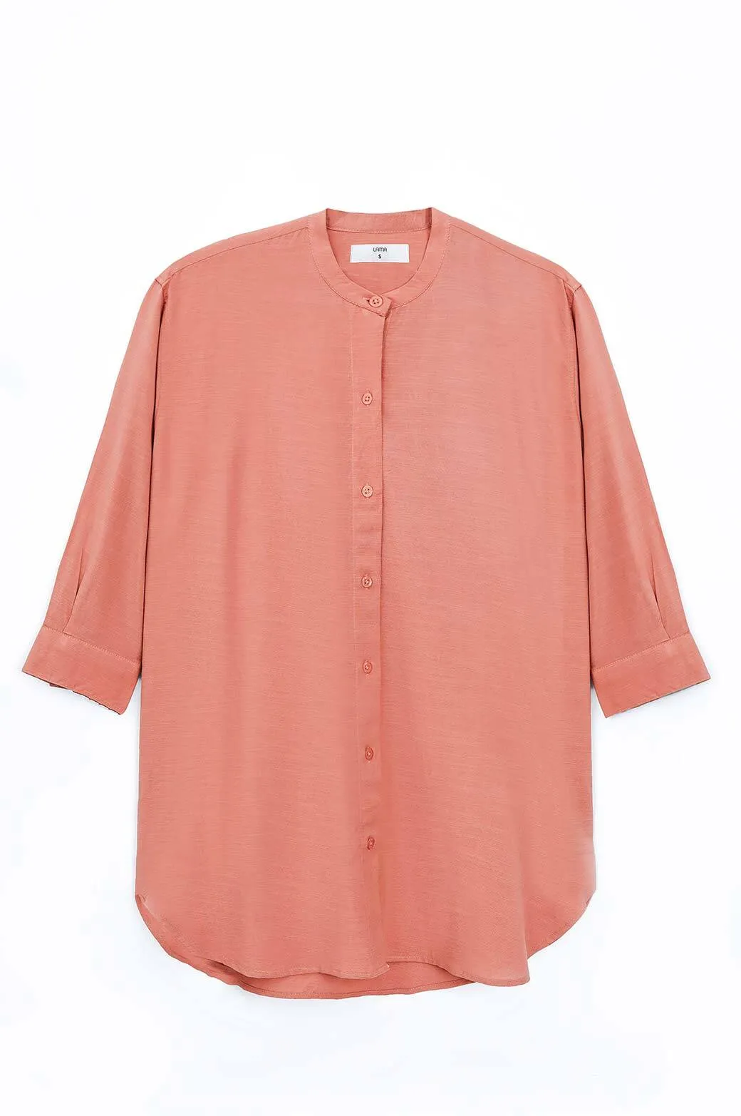 BAND COLLAR LONG SHIRT