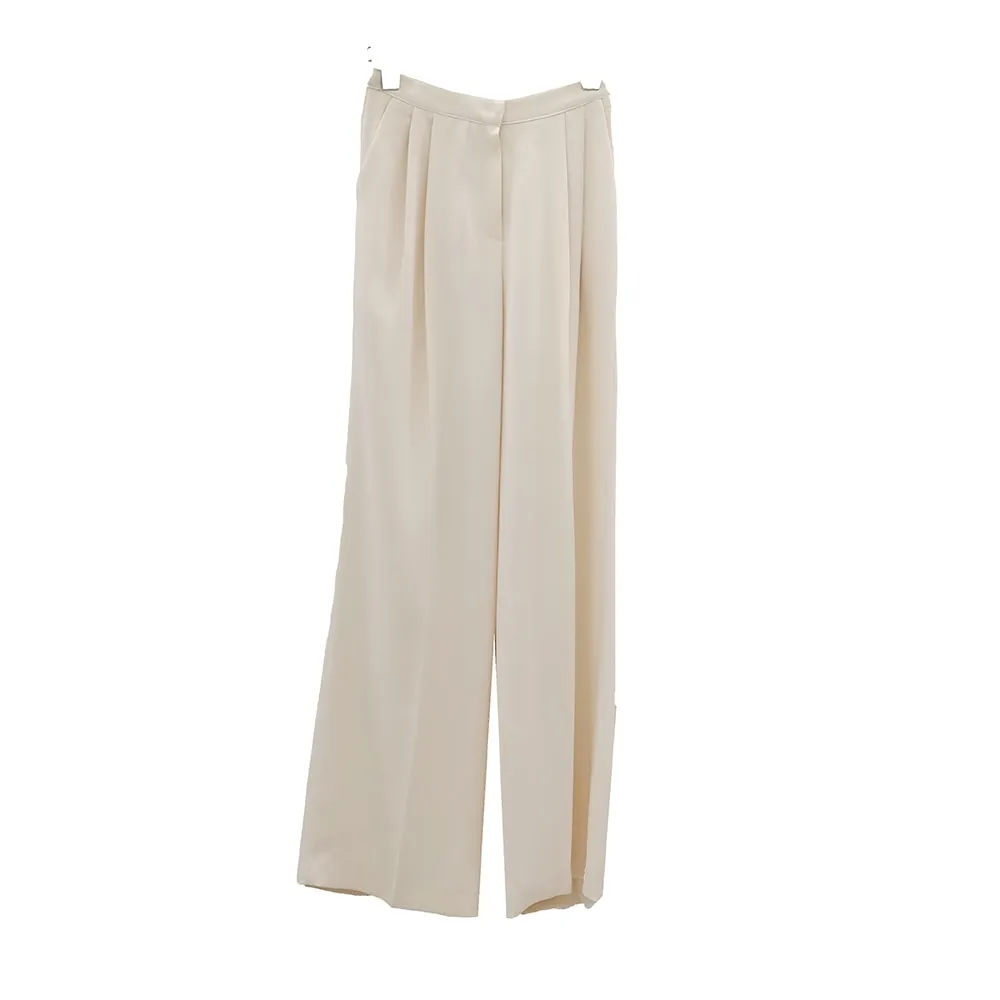 Banded Pintuck Wide Leg Tailored Pants OY26