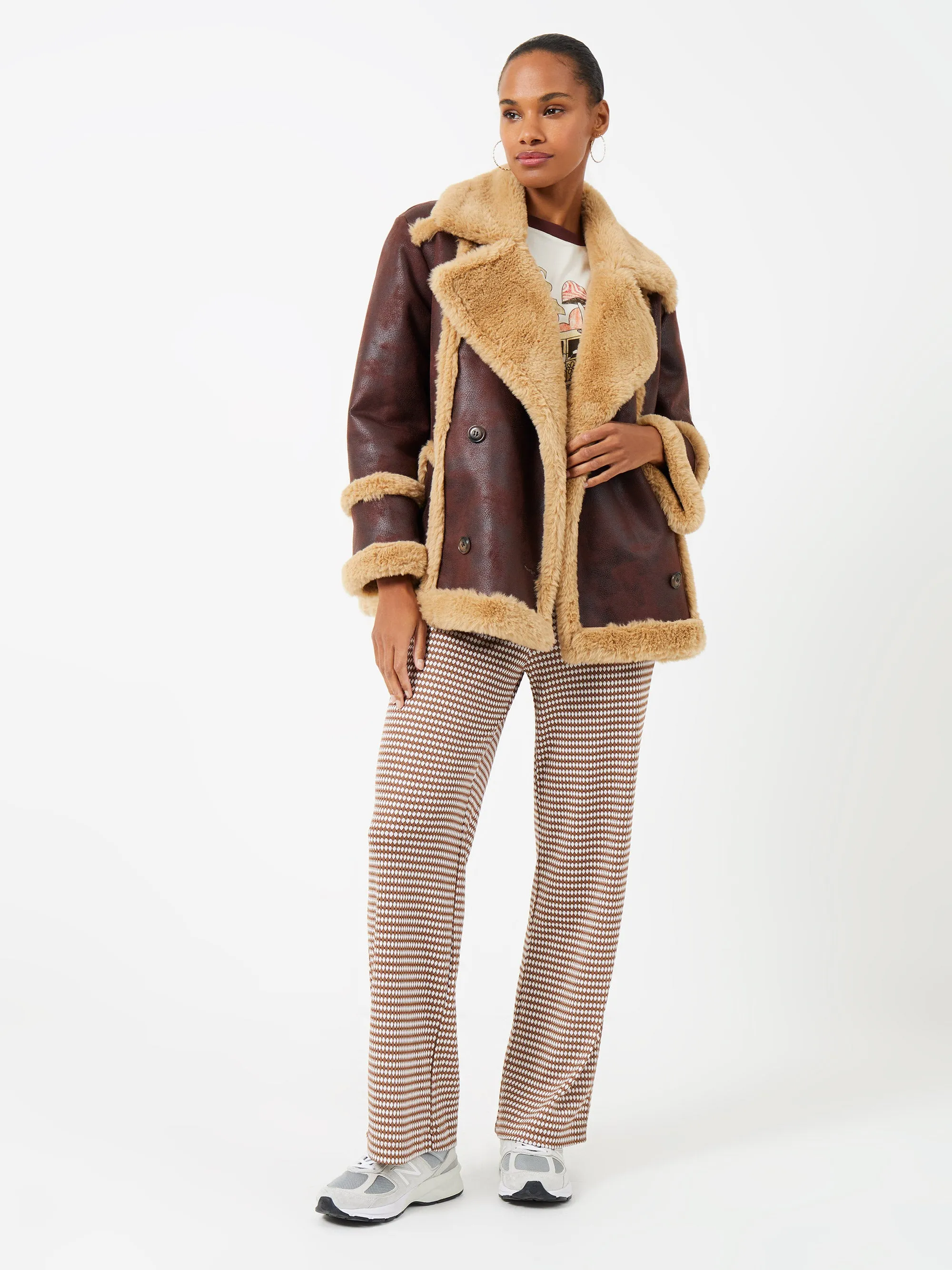 Belen Faux Fur Double Breasted Coat