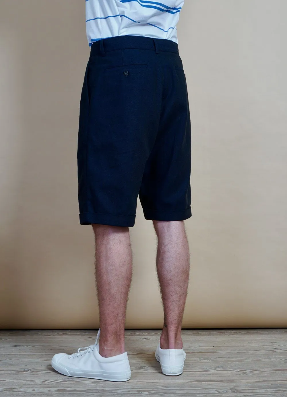 BIRK | Single Pleated Shorts | Indigo