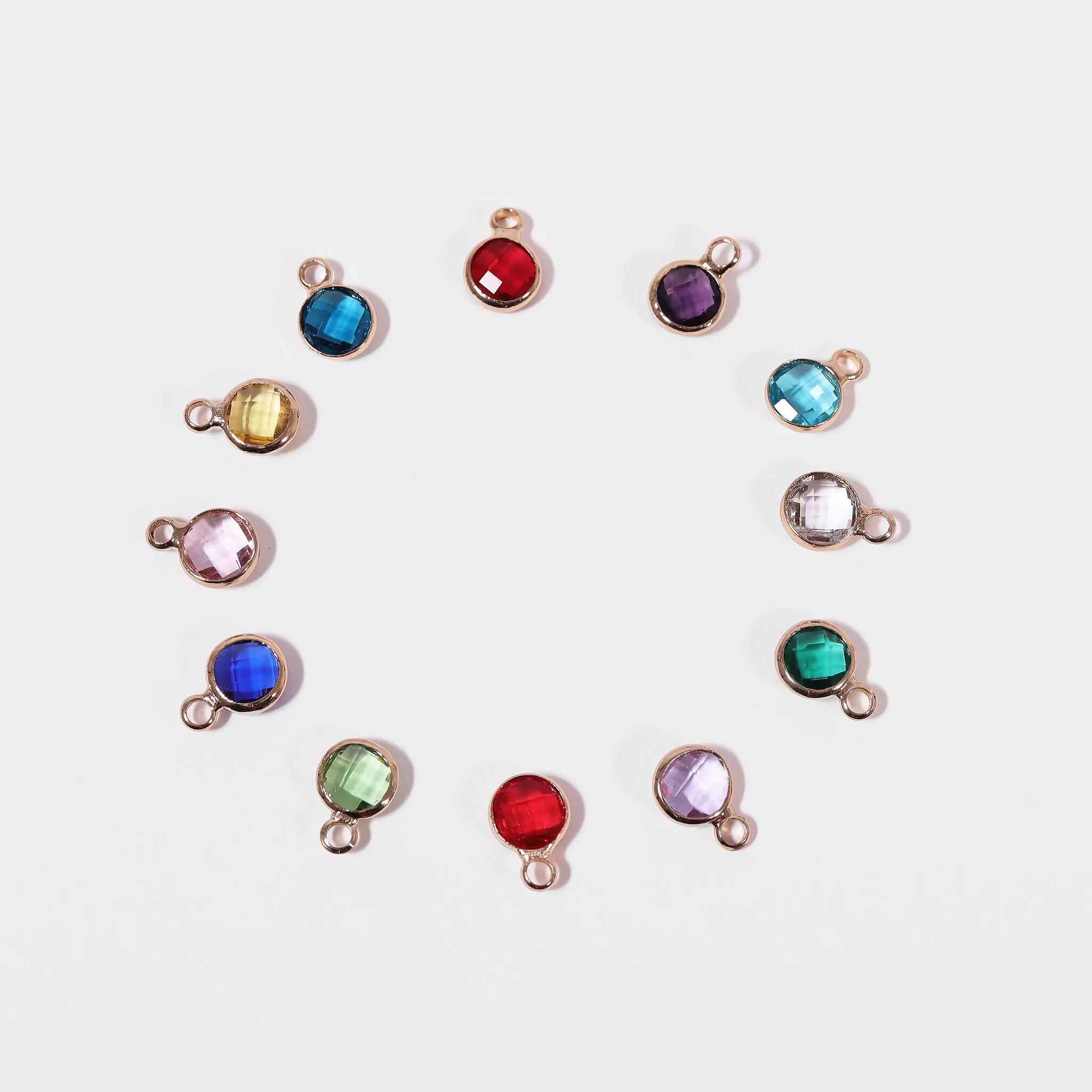 Birthstone 18K Gold CZ Charms / SBB0308