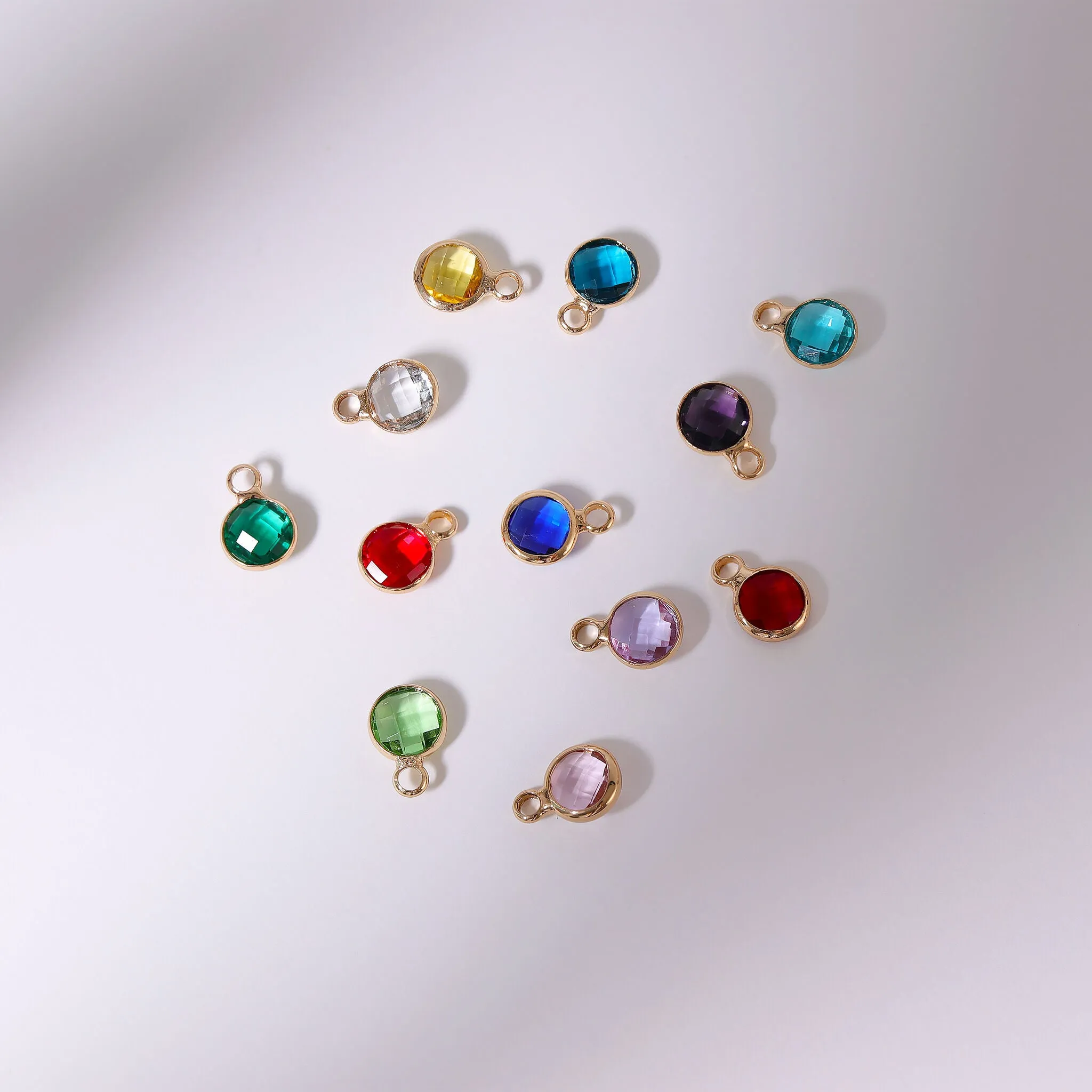 Birthstone 18K Gold CZ Charms / SBB0308