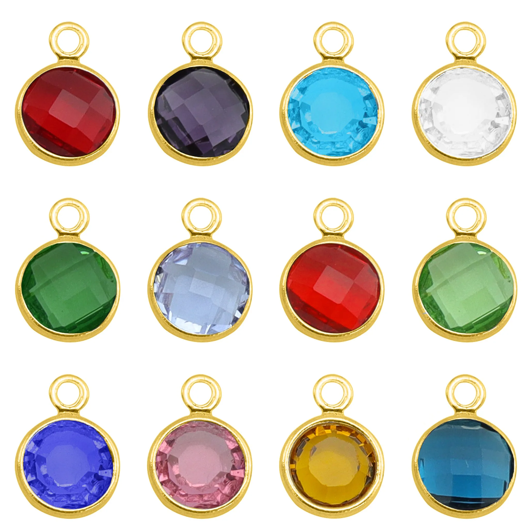 Birthstone 18K Gold CZ Charms / SBB0308