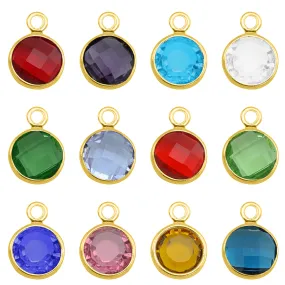 Birthstone 18K Gold CZ Charms / SBB0308