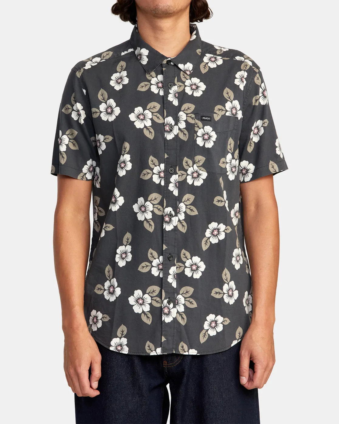 Botanical Short Sleeve Shirt - Black