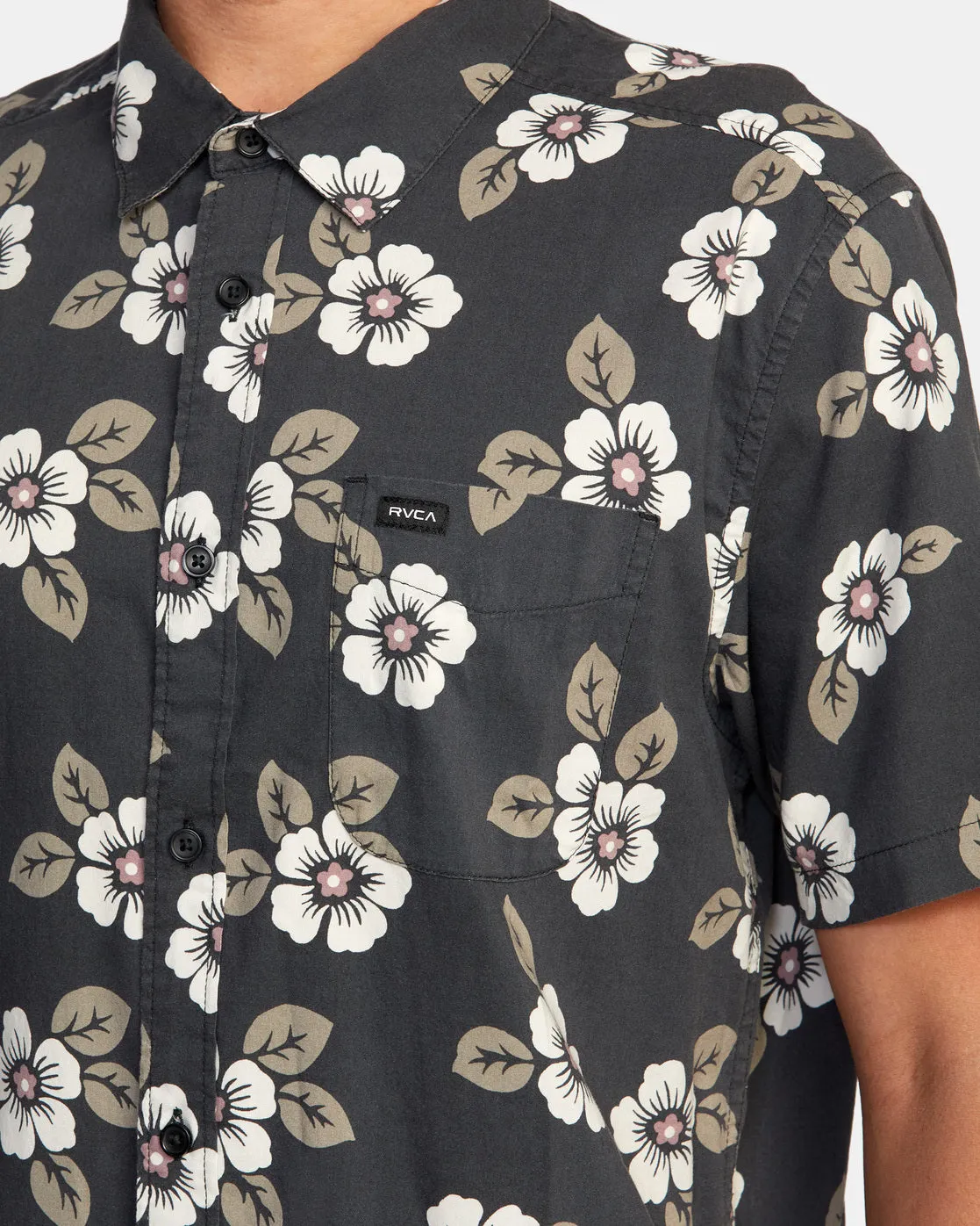 Botanical Short Sleeve Shirt - Black