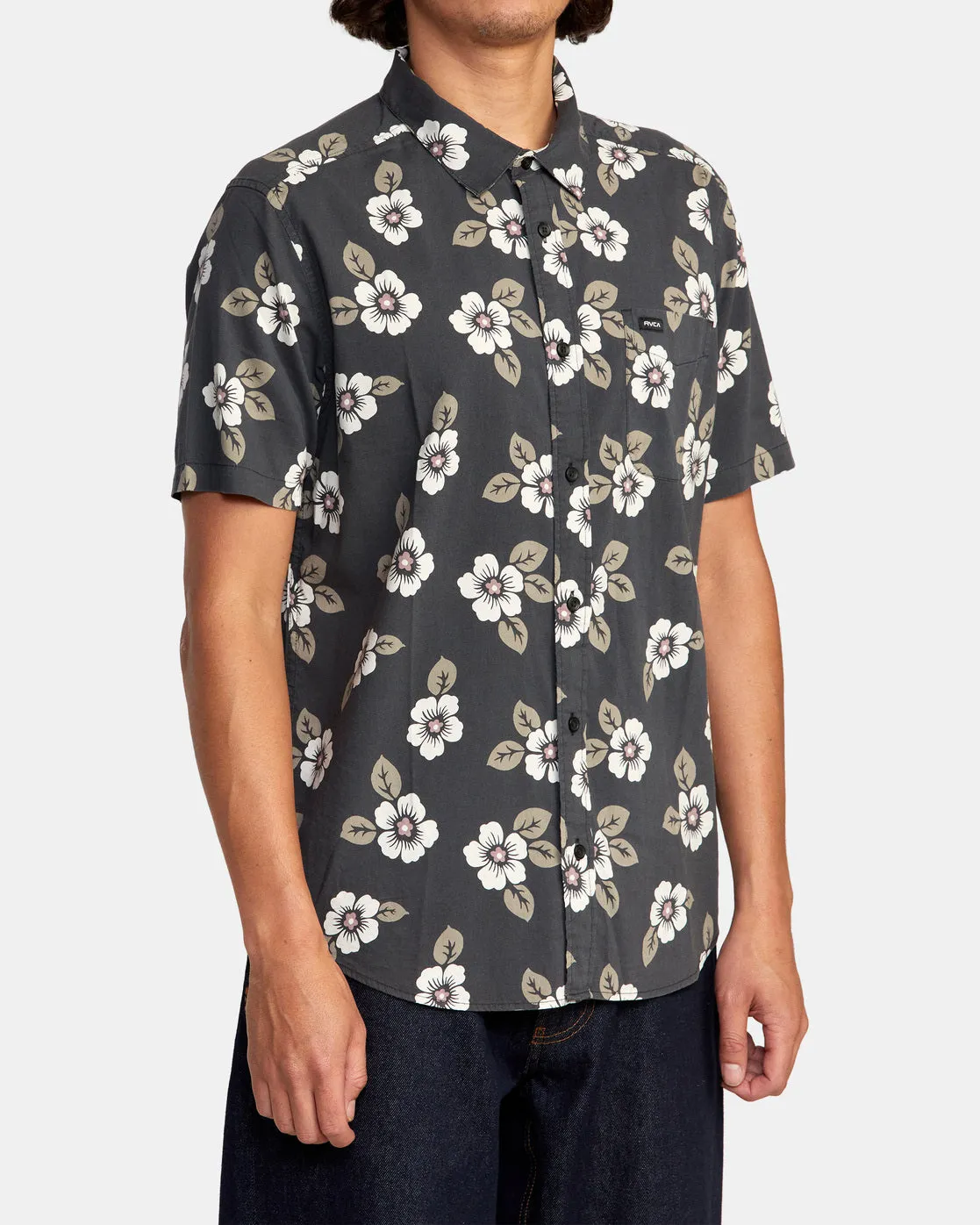 Botanical Short Sleeve Shirt - Black