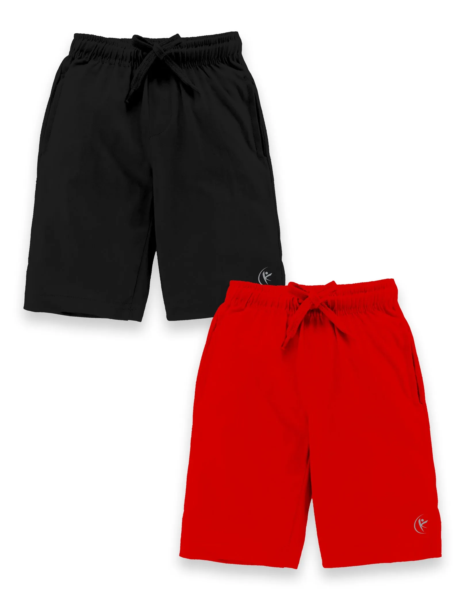 Boys Knit Knee length Basic Shorts Pack Of 2