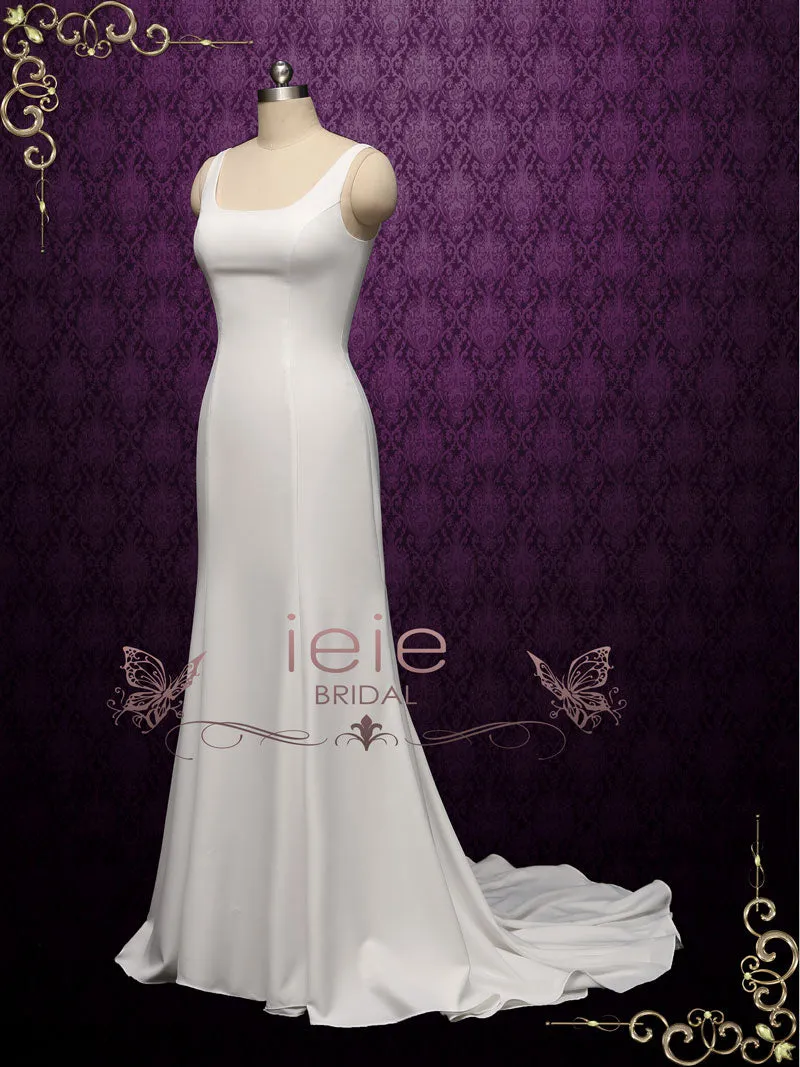 Chiffon Minimalist Wedding Dress SELIN