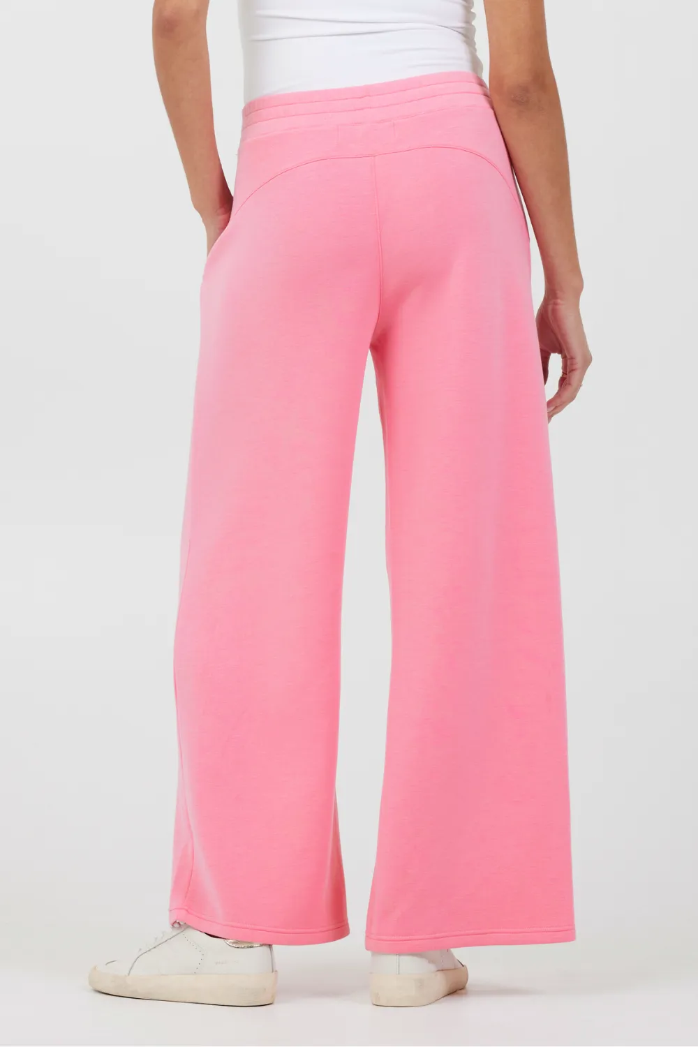 Coastal Coral Cloud Fleece Flare Pants