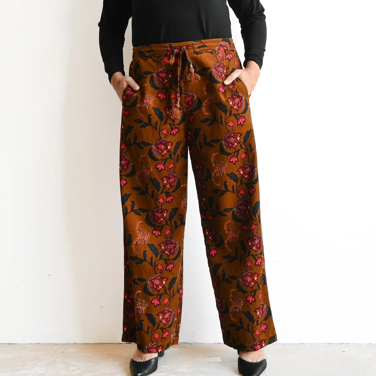 Corduroy Wide Leg Pants by Orientique Australia - Aida - 2615