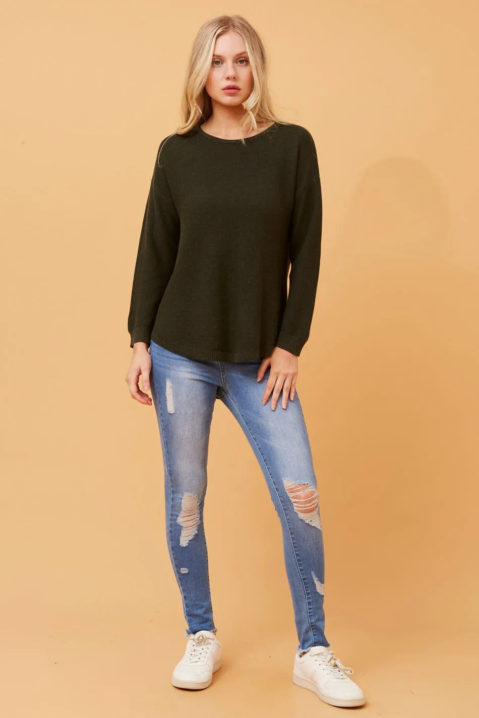 DARYLE SOLID KNIT JUMPER