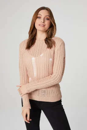 Distressed Ribbed Jumper