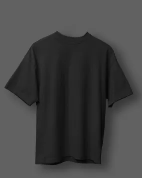 Drop Shoulder HW Crew Tee: Black