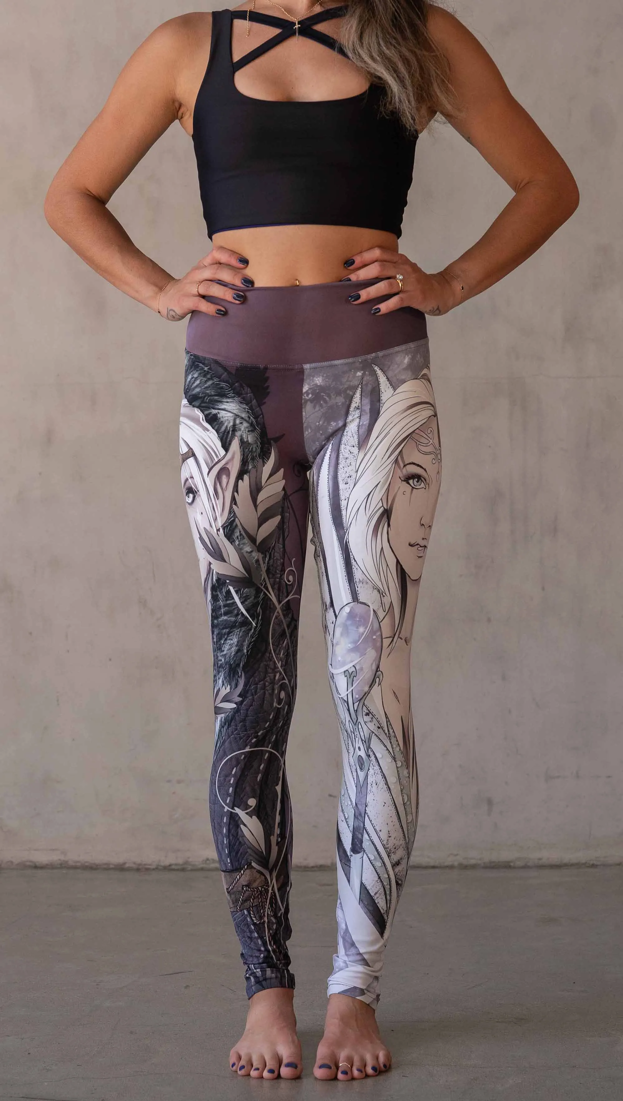 Elf   Sorceress  Mashup - Athleisure Leggings