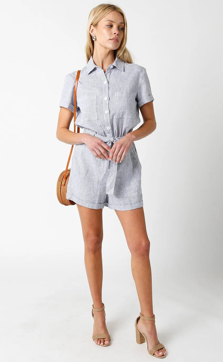 Everleigh Chambray Romper