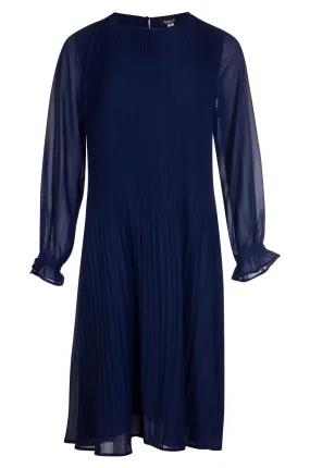 Fine pleat Chiffon Dress | NAVY | 8546ZZ