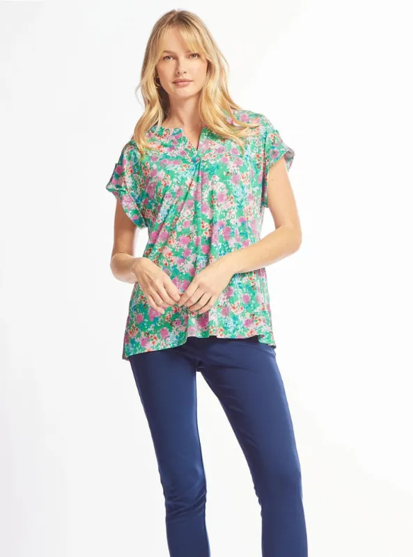 Green Multi Lizzy Dolman Top