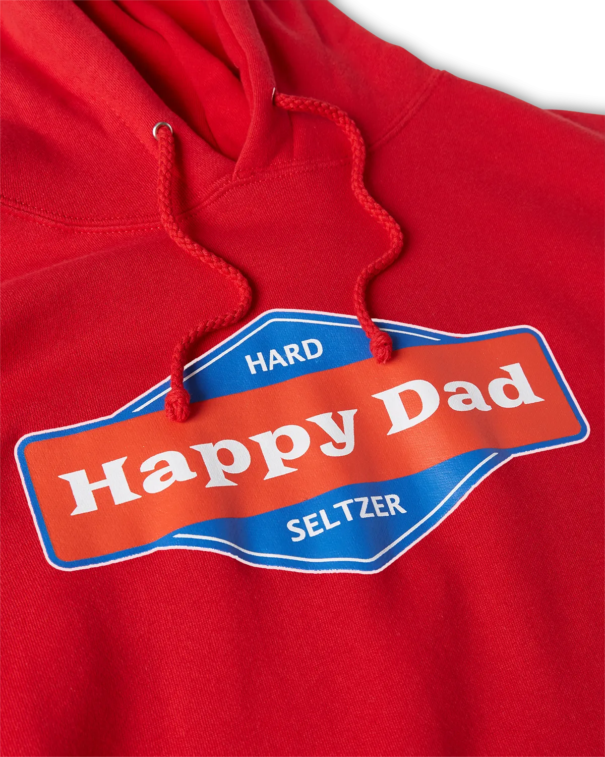 Happy Dad Front Logo Hoodie (Red)