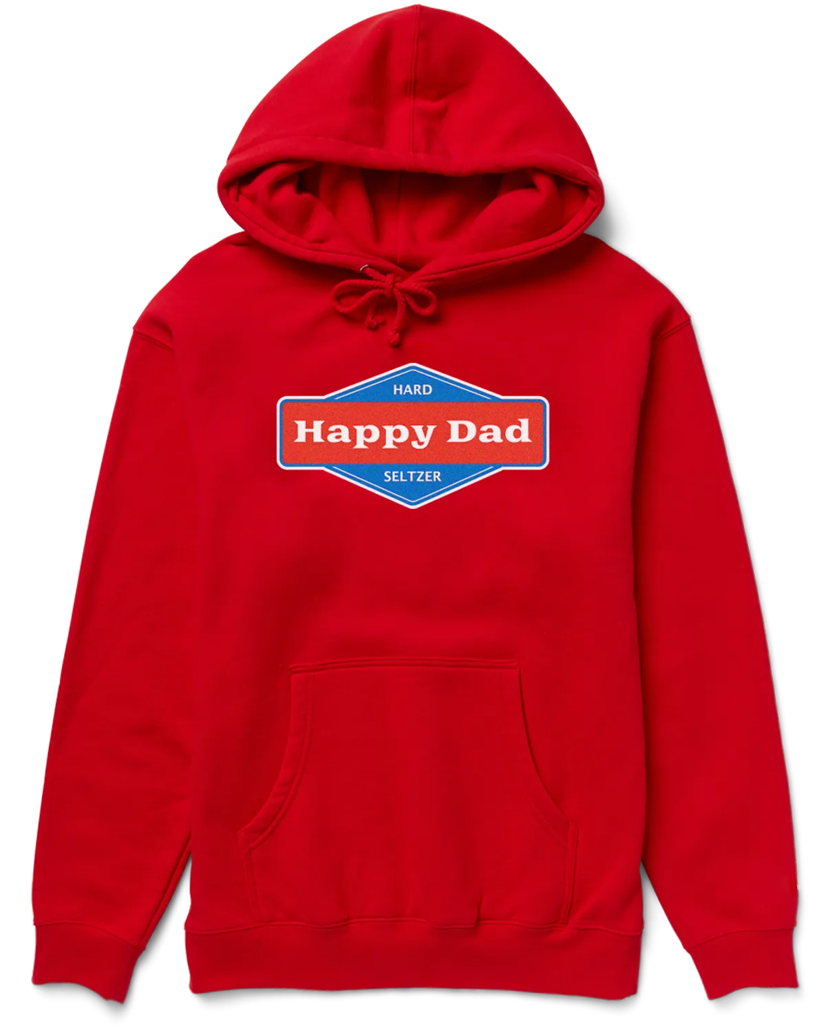 Happy Dad Front Logo Hoodie (Red)