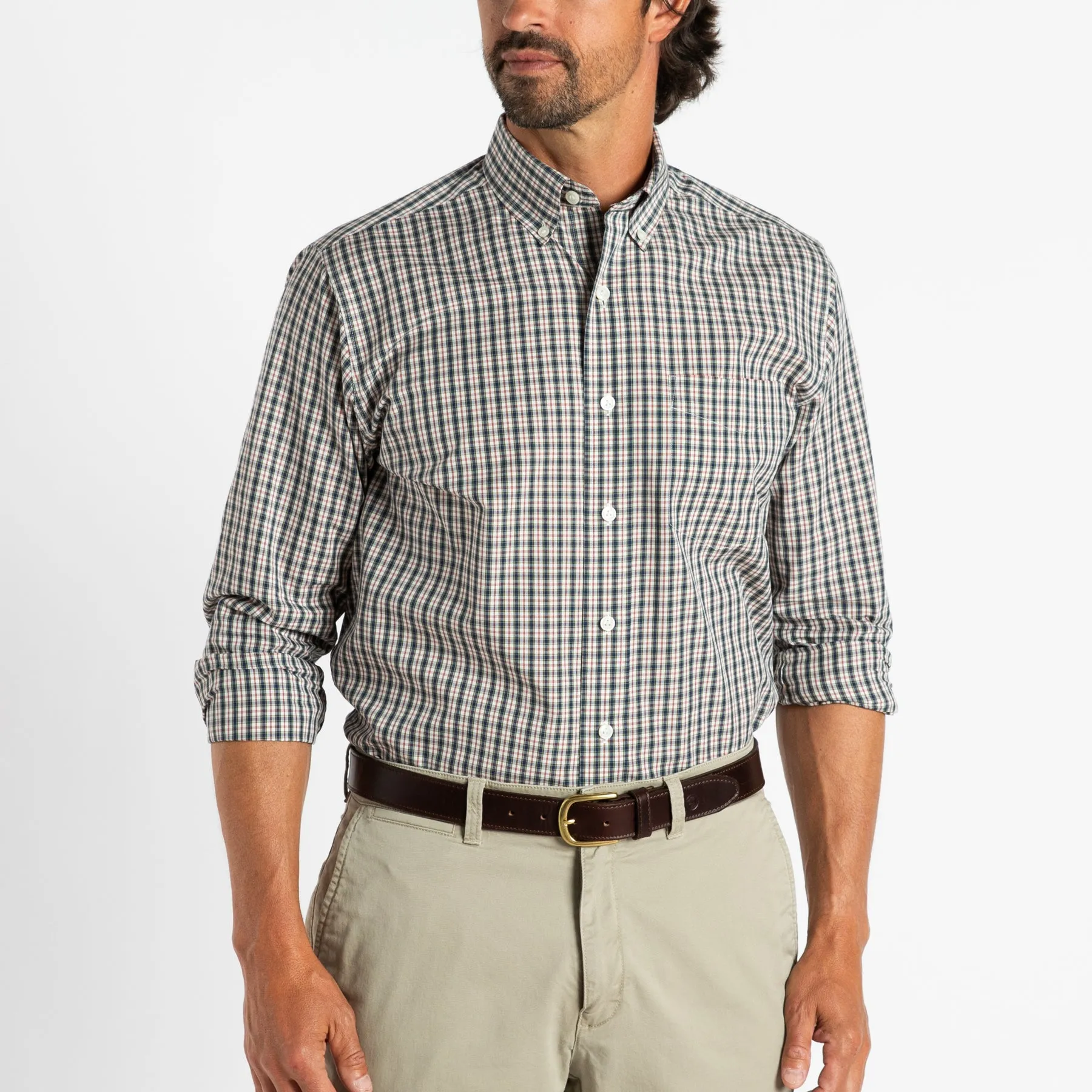 Hatcher Plaid Cotton Poplin Sport Shirt