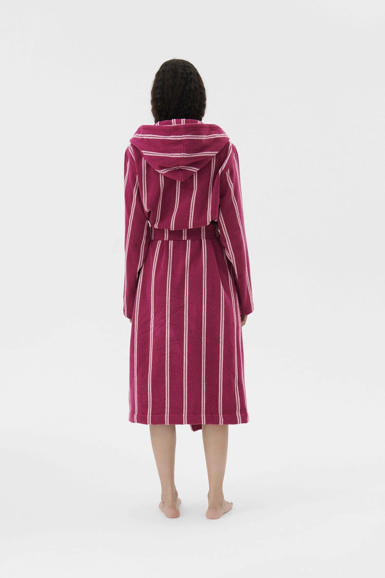 Hooded Bathrobe Venice Stripe