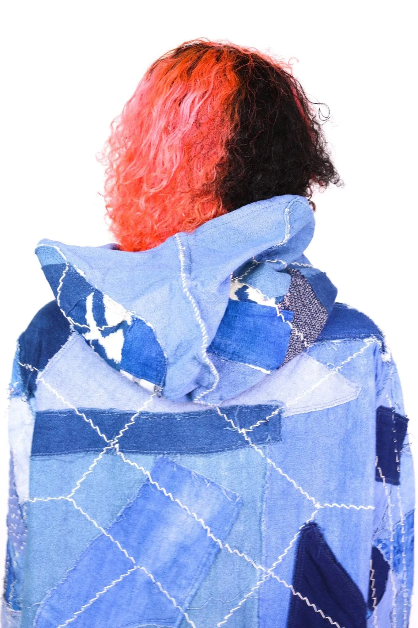 INDIGO PATCHWORK HOODIE JACKET NGOZI