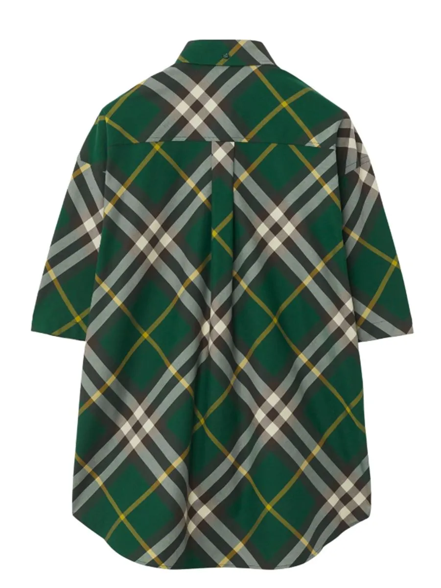 LOGO-EMBROIDERED PLAID SHIRT