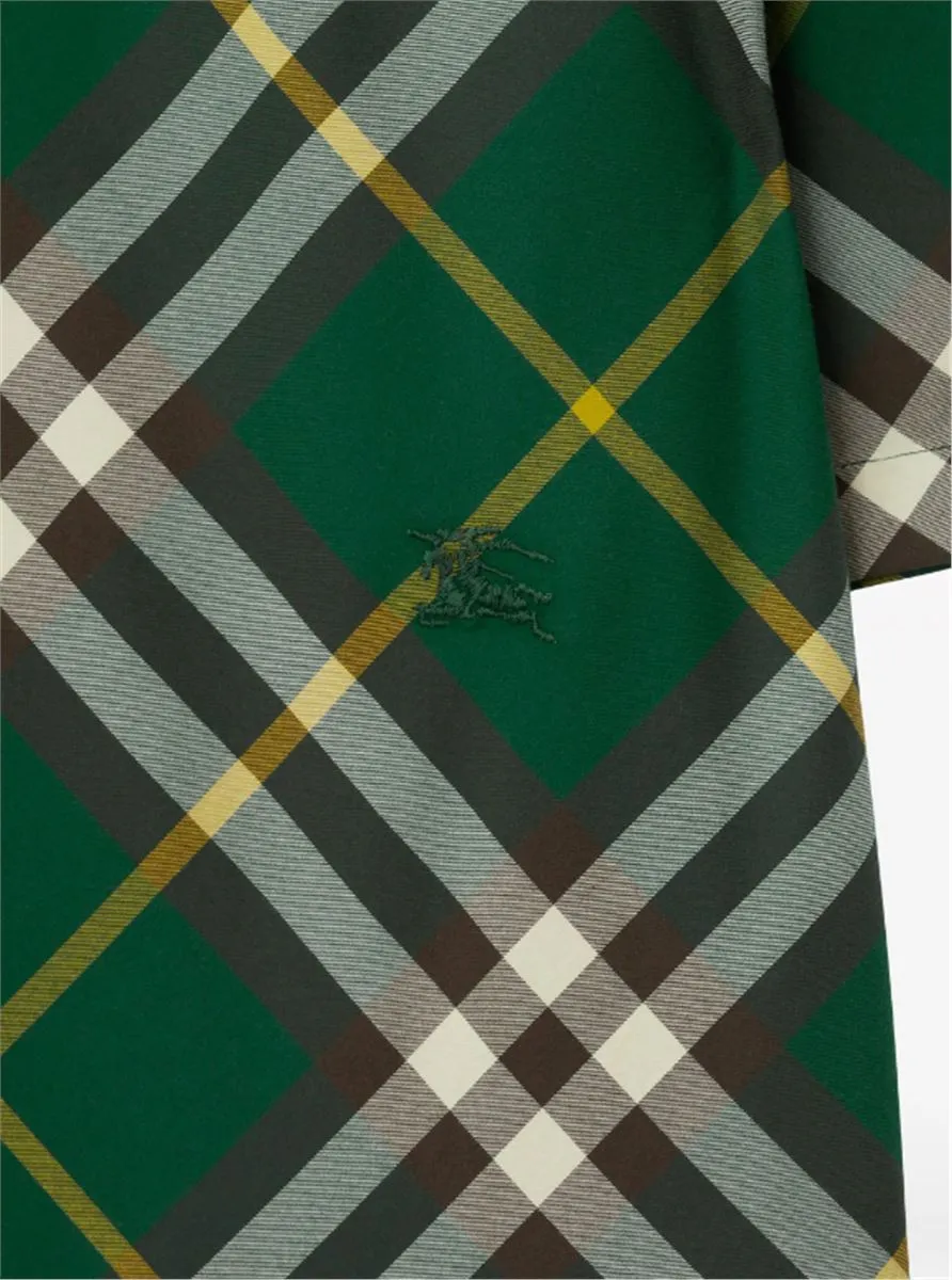 LOGO-EMBROIDERED PLAID SHIRT