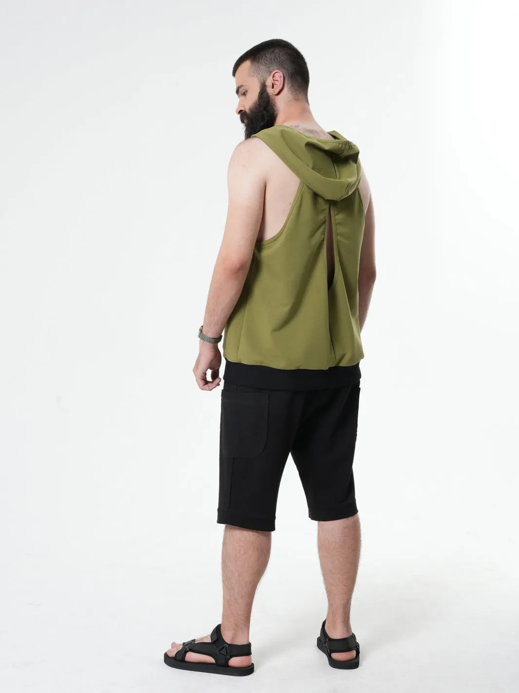 Mens Sleeveless Hoodie