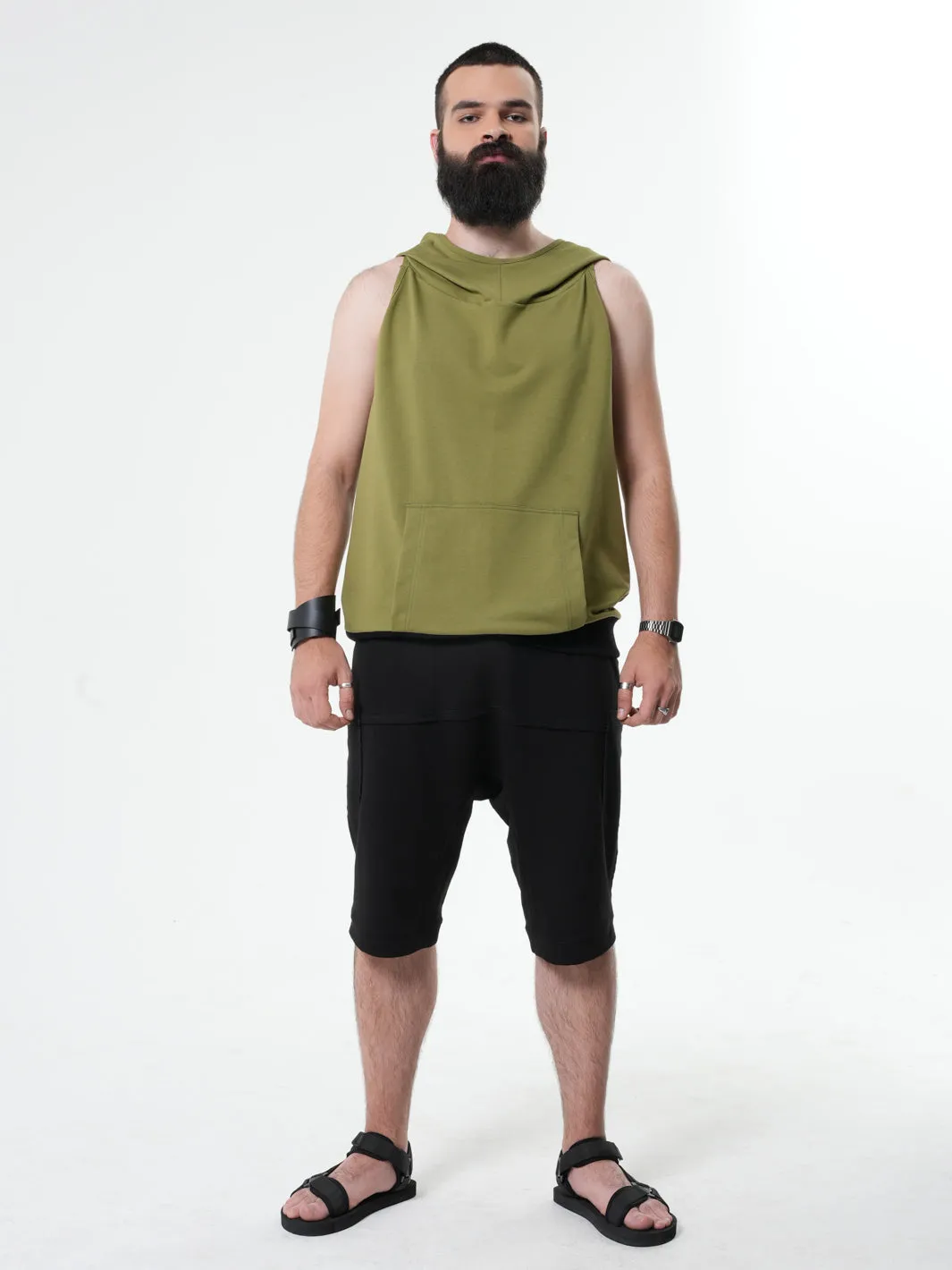 Mens Sleeveless Hoodie