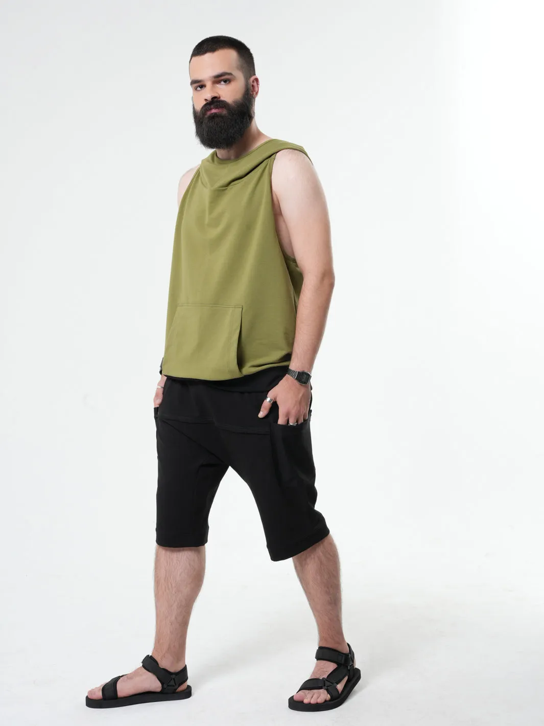 Mens Sleeveless Hoodie