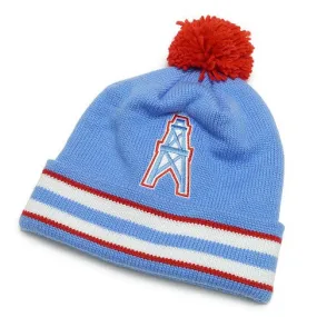 Mitchell & Ness Houston Oilers Throwback Stripped Beanie