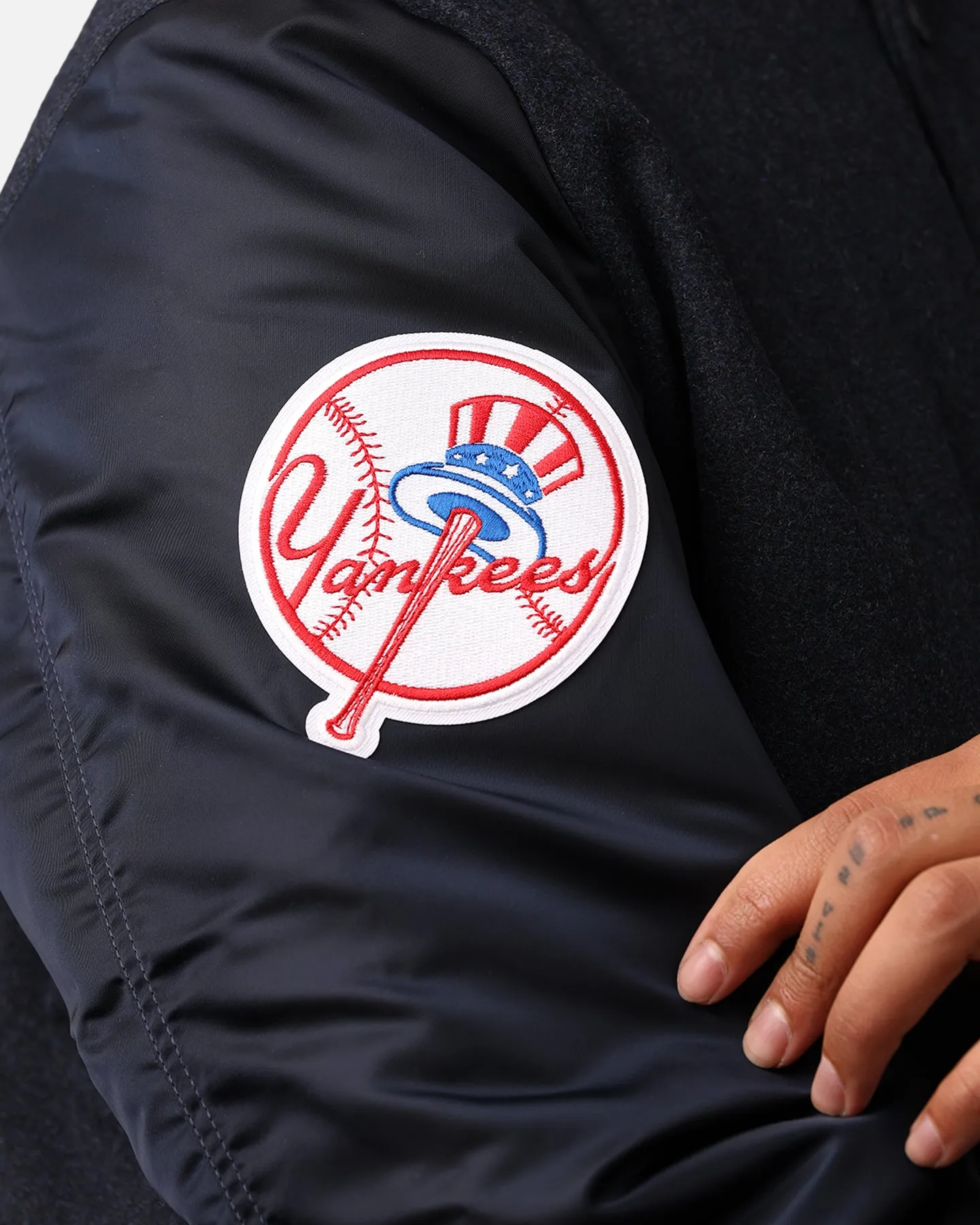 New Era New York Yankees Alpha Industries MA-1 Wool Varsity Jacket Navy