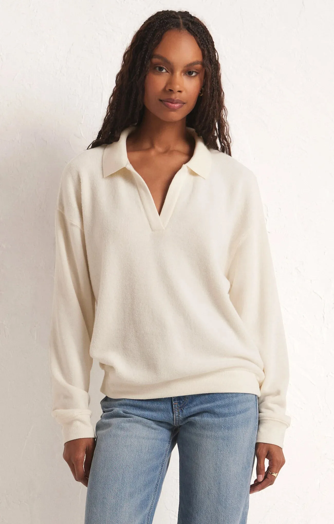 Nico Reverse Fleece Top