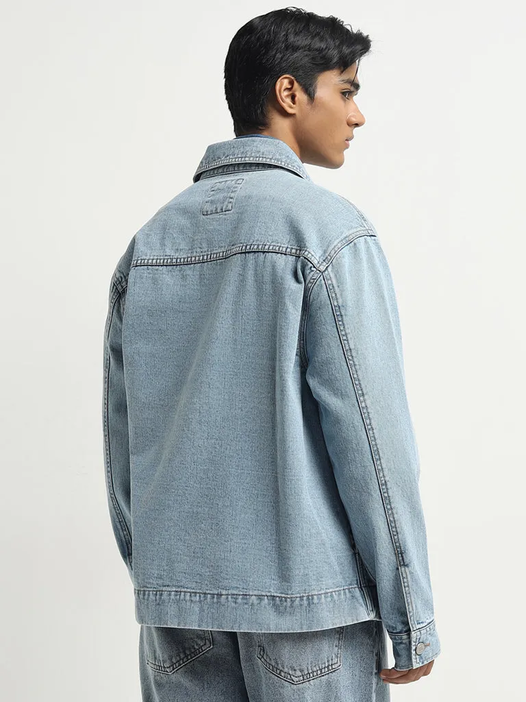 Nuon Blue Relaxed-Fit Denim Jacket