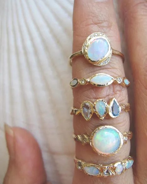 Opal Eternity Ring